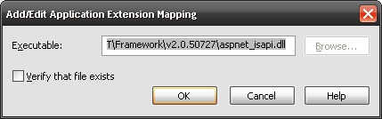 application extensions mappings